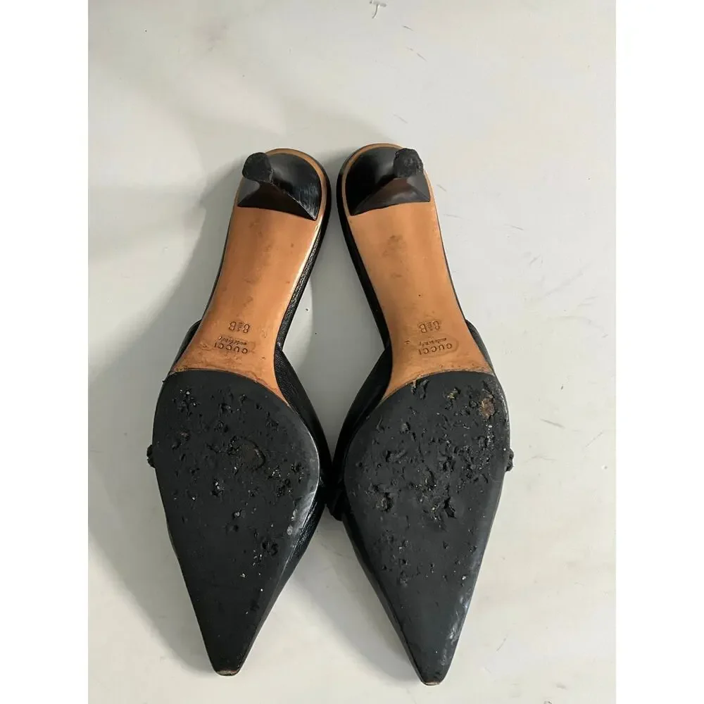 Gucci Horsebit leather heeled mules